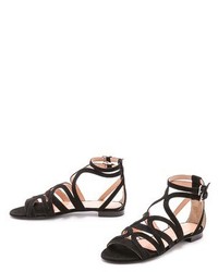 schwarze Römersandalen aus Wildleder von Jill Stuart