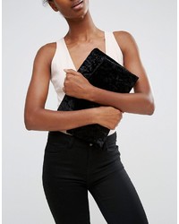 schwarze Samt Clutch von Asos