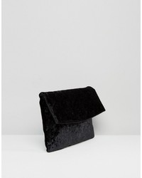 schwarze Samt Clutch von Asos