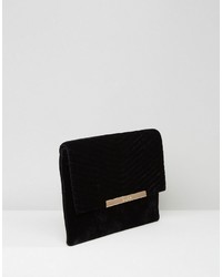 schwarze Samt Clutch von Dune