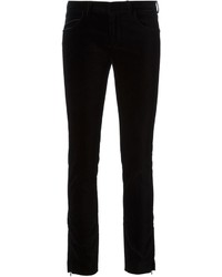 schwarze enge Jeans aus Samt von Victoria Beckham