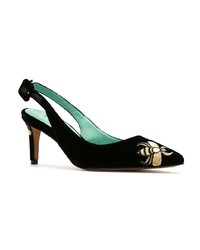 schwarze Samt Pumps von Blue Bird Shoes