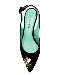 schwarze Samt Pumps von Blue Bird Shoes