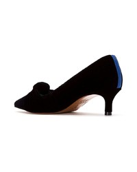 schwarze Samt Pumps von Blue Bird Shoes