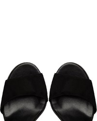 schwarze Samt Sandaletten von PoiLei