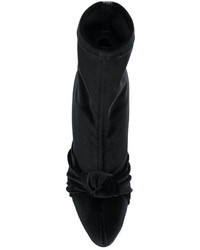 schwarze Samt Stiefeletten von Giuseppe Zanotti Design