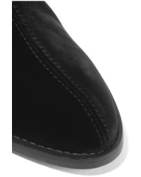 schwarze Samt Stiefeletten von Chloé