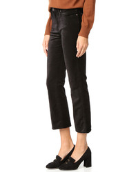 schwarze Samthose von 7 For All Mankind