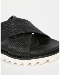 schwarze Sandalen von Asos