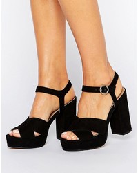 schwarze Sandalen von Asos