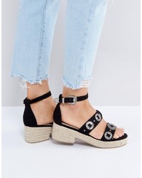 schwarze Sandalen von Asos