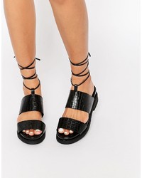 schwarze Sandalen von Asos