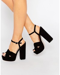 schwarze Sandalen von Asos