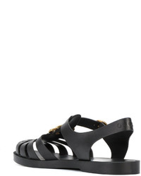 schwarze Sandalen von Gucci