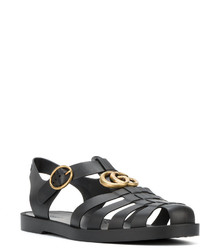 schwarze Sandalen von Gucci