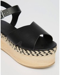 schwarze Sandalen von Asos