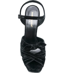 schwarze Sandalen von Saint Laurent
