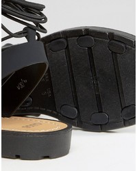 schwarze Sandalen von Asos