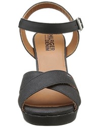 schwarze Sandalen von Hilfiger Denim