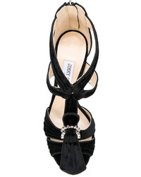 schwarze Sandalen von Jimmy Choo