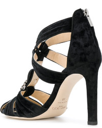 schwarze Sandalen von Jimmy Choo