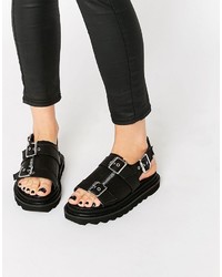 schwarze Sandalen von Unif