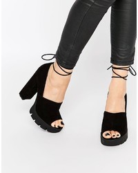 schwarze Sandaletten von Asos