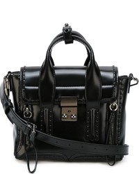 schwarze Satchel-Tasche aus Leder von 3.1 Phillip Lim