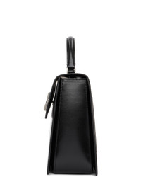 schwarze Satchel-Tasche aus Leder von Off-White