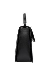 schwarze Satchel-Tasche aus Leder von Off-White