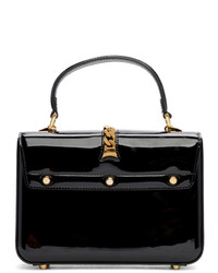 schwarze Satchel-Tasche aus Leder von Gucci