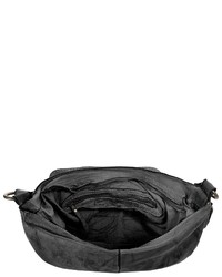 schwarze Satchel-Tasche aus Leder von CLUTY