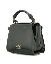schwarze Satchel-Tasche aus Leder von Zac Zac Posen