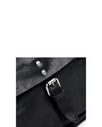 schwarze Satchel-Tasche aus Leder von FEYNSINN