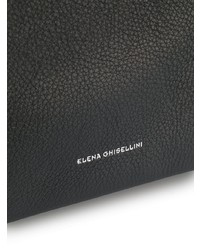 schwarze Satchel-Tasche aus Leder von Elena Ghisellini