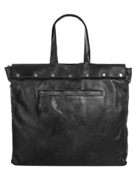 schwarze Satchel-Tasche aus Leder von forty°