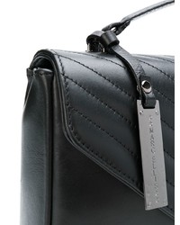 schwarze Satchel-Tasche aus Leder von Marc Ellis