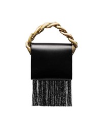 schwarze Satchel-Tasche aus Leder von MARQUES ALMEIDA