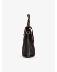 schwarze Satchel-Tasche aus Leder von Pieces
