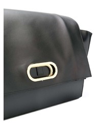 schwarze Satchel-Tasche aus Leder von Sacai