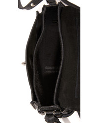 schwarze Satchel-Tasche aus Leder von Rebecca Minkoff
