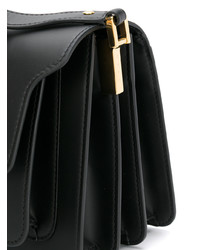 schwarze Satchel-Tasche aus Leder von Marni