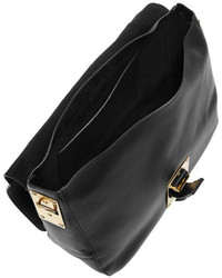 schwarze Satchel-Tasche aus Leder von Sophie Hulme