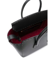 schwarze Satchel-Tasche aus Leder von Bally