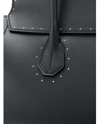 schwarze Satchel-Tasche aus Leder von Bally