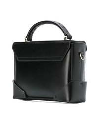 schwarze Satchel-Tasche aus Leder von Manu Atelier