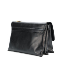 schwarze Satchel-Tasche aus Leder von Lanvin