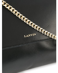 schwarze Satchel-Tasche aus Leder von Lanvin