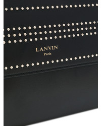 schwarze Satchel-Tasche aus Leder von Lanvin