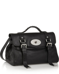 schwarze Satchel-Tasche aus Leder von Mulberry